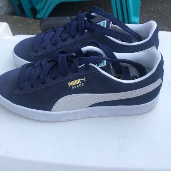 Suede Classic XXL Jr Navy/White Puma - Picture 2 of 5